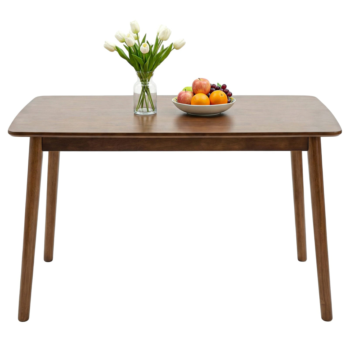 47" Walnut Solid Wood Dining Table - Kitchen Table for Dining Room