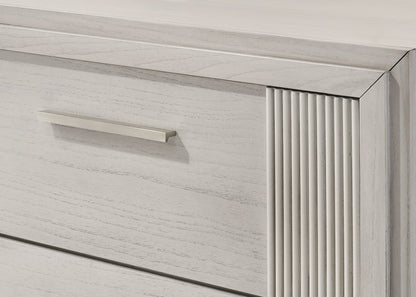 Antique White 2-Drawer Nightstand - Contemporary Bedroom Storage