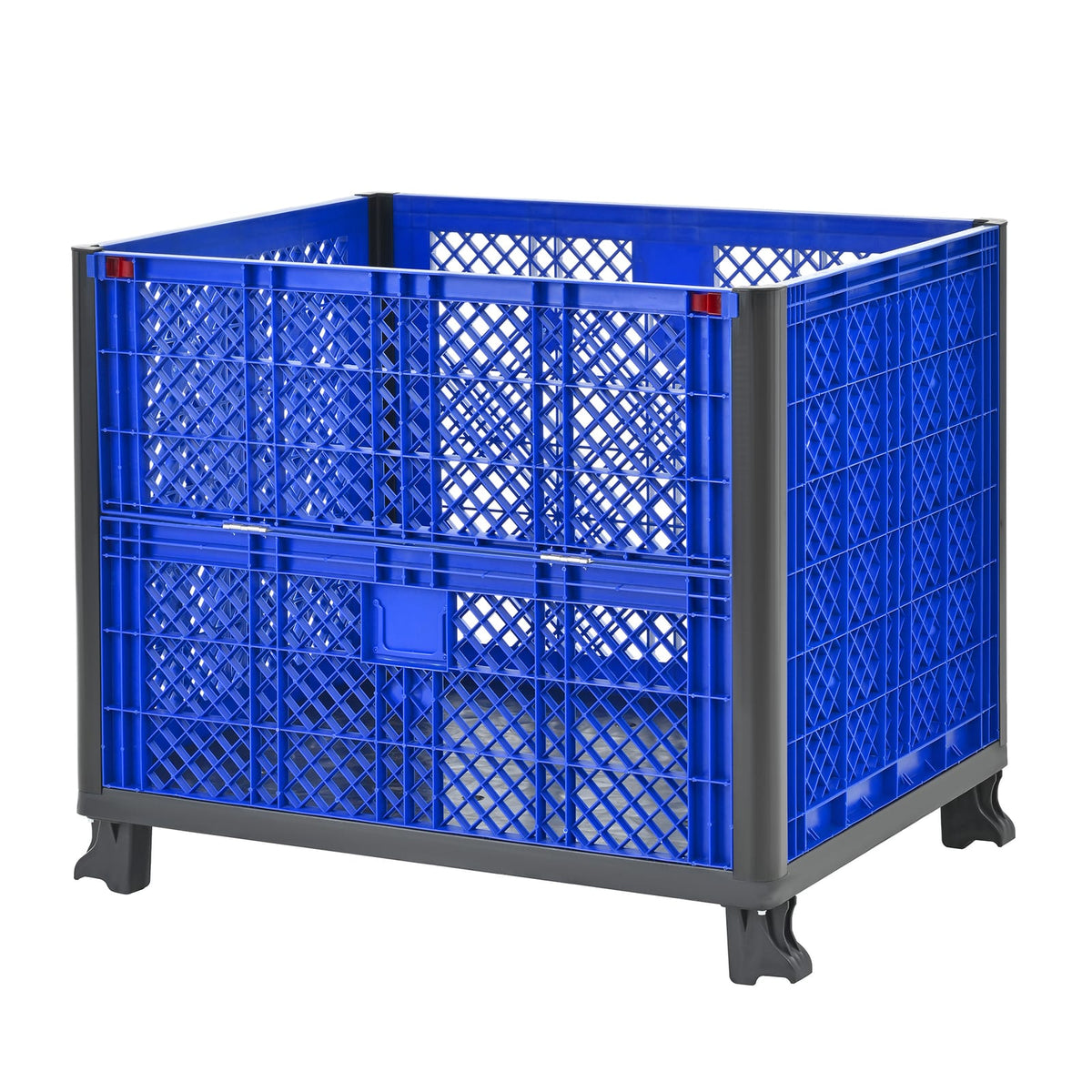 600 lb Blue HDPE Tool Cabinet - Stackable Bulk Storage Container