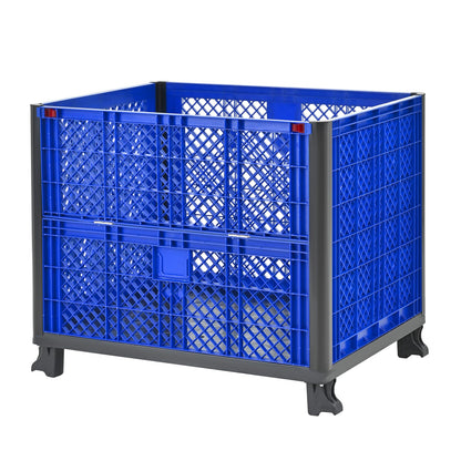 600 lb Blue HDPE Tool Cabinet - Stackable Bulk Storage Container