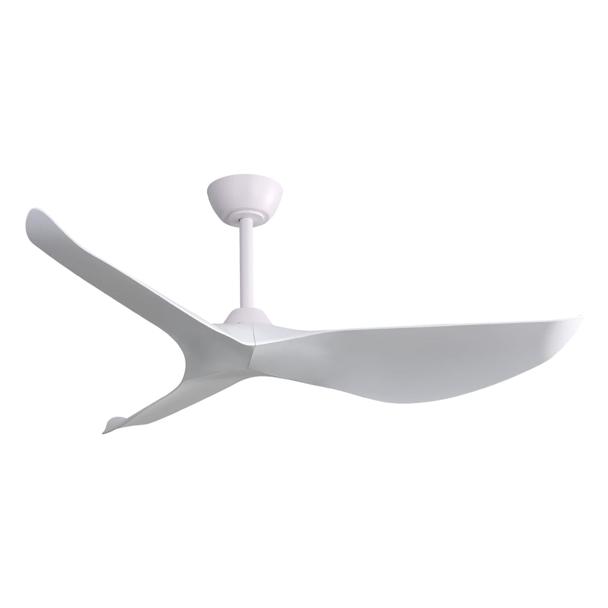 52 Inch White Ceiling Fan with Remote Control