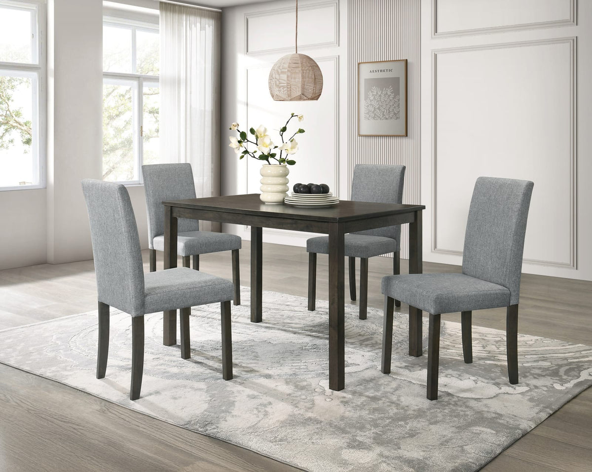 Dark Brown Rectangular Dining Table - Seats 4