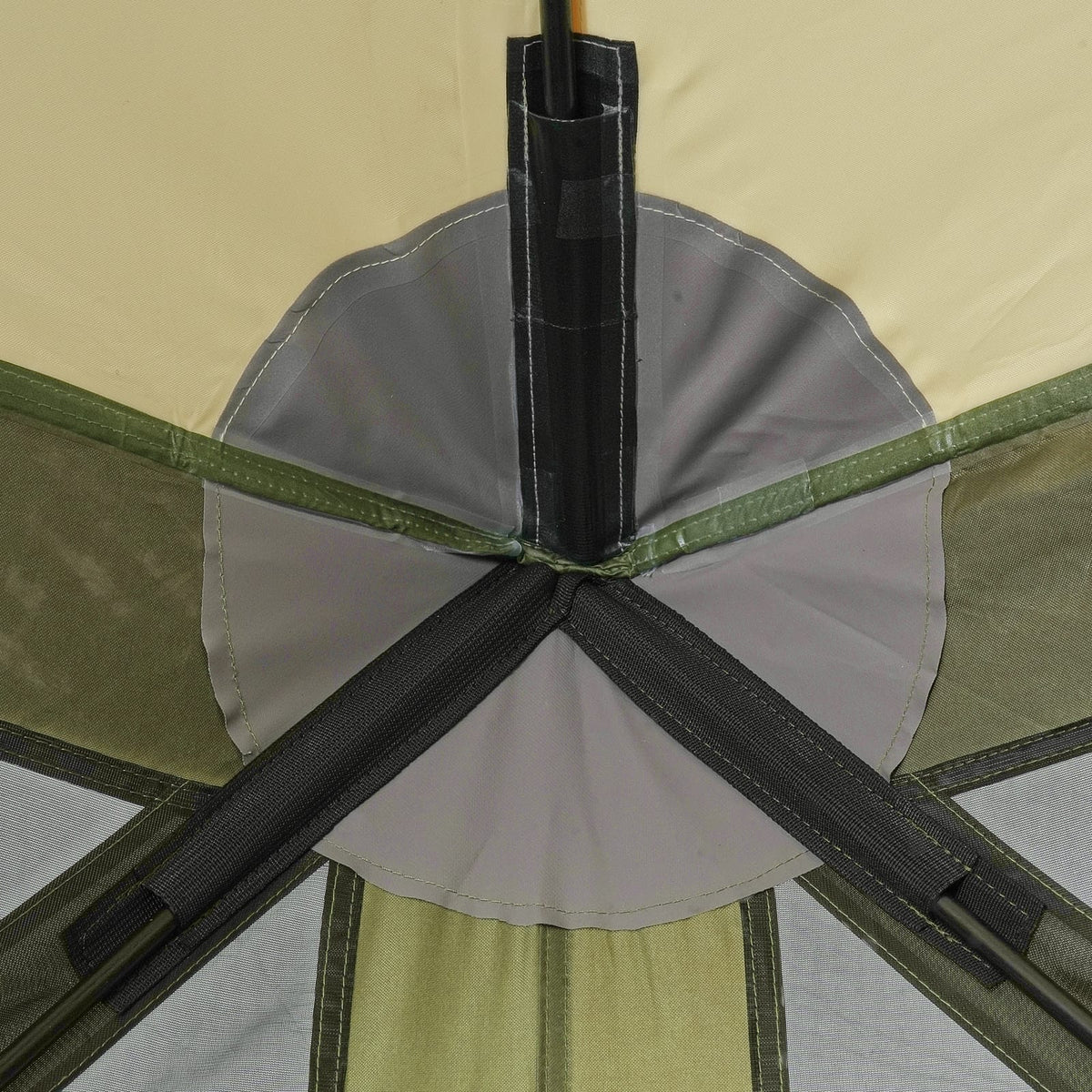 12x12FT Green Oxford Fabric Gazebo Screen Tent for Garden Shade