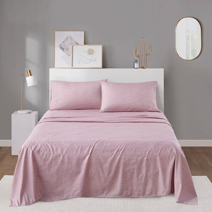 Blush Polyester Queen Sheet Set - 4 Piece
