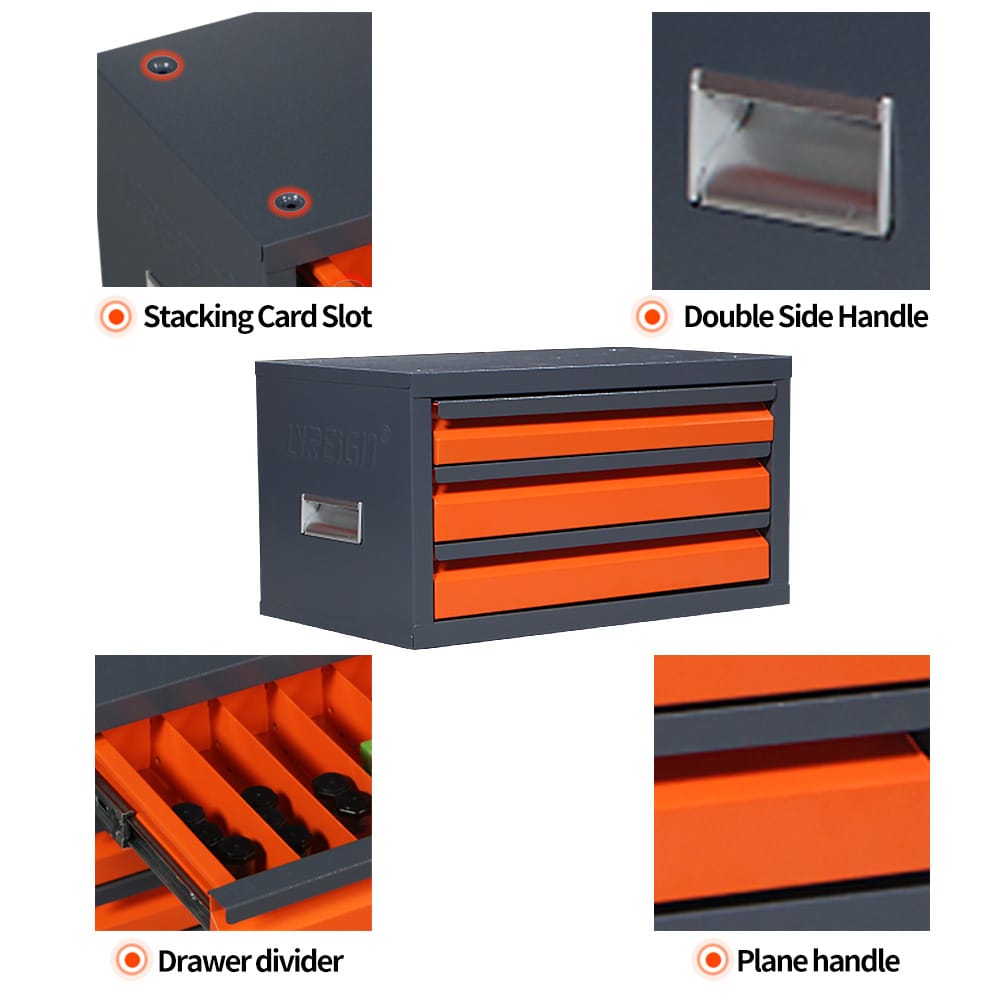 Drill Storage Case - Cement Grey ABS+Steel Tool Cabinet