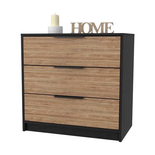 Multicolor Industrial Particle Board Three Drawer Bedroom Dresser