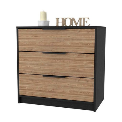 Multicolor Industrial Particle Board Three Drawer Bedroom Dresser