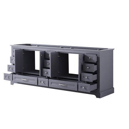 Dark Grey Double Bath Vanity - 84" Wide Storage Cabinet