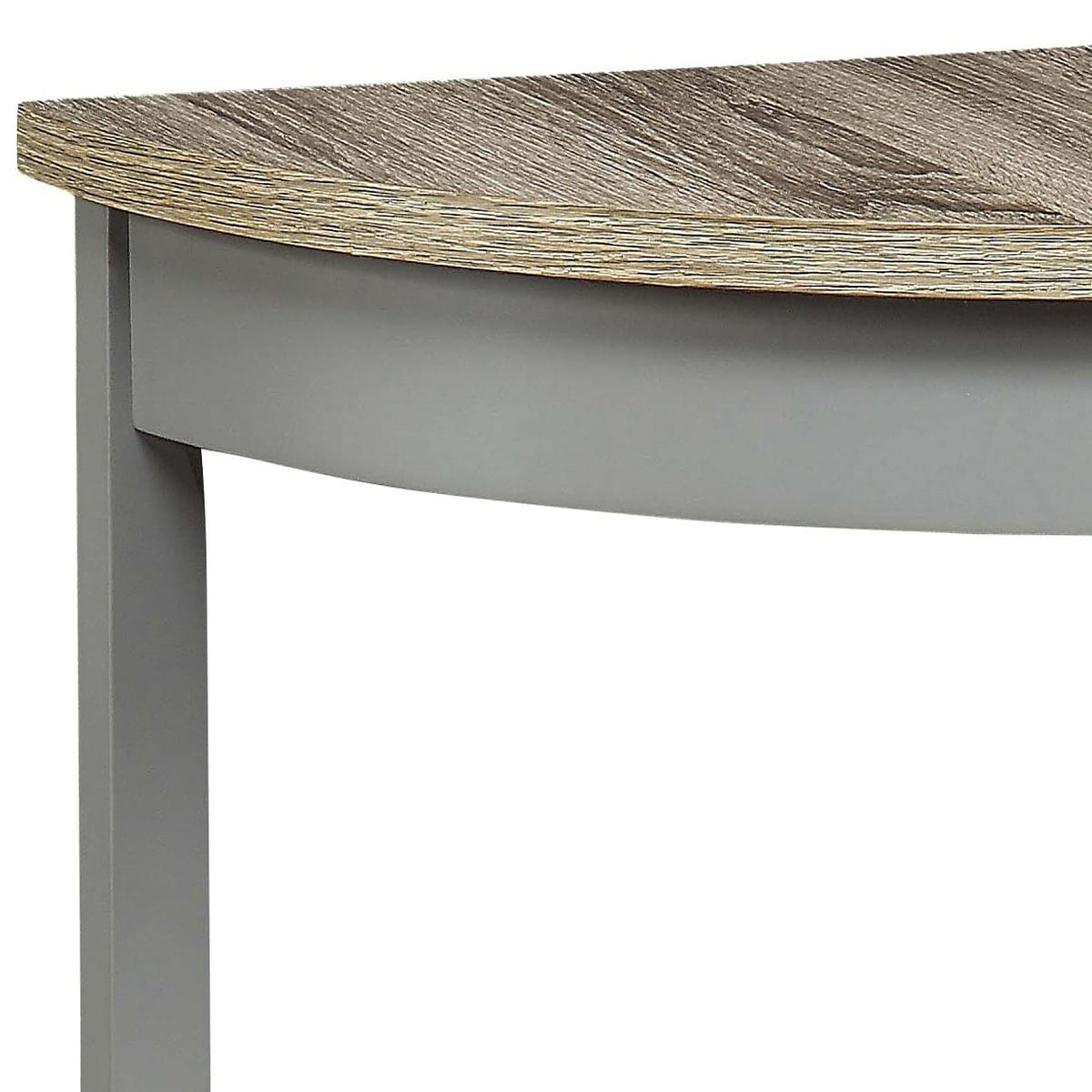 Grey Oak Console Table with Shelves - 26.5" Wide