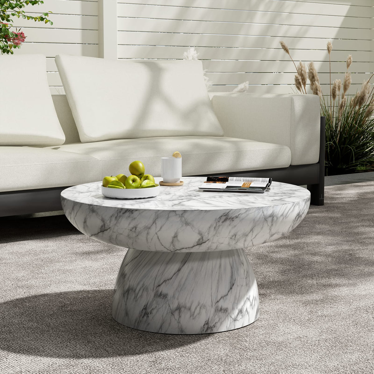Magnesium Oxide Marble Coffee Table Outdoor Patio