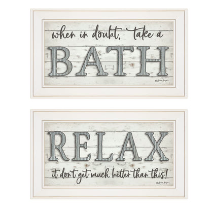 Trendy Decor 4U "Bath Relax" Framed Wall Art - Multicolor Paper