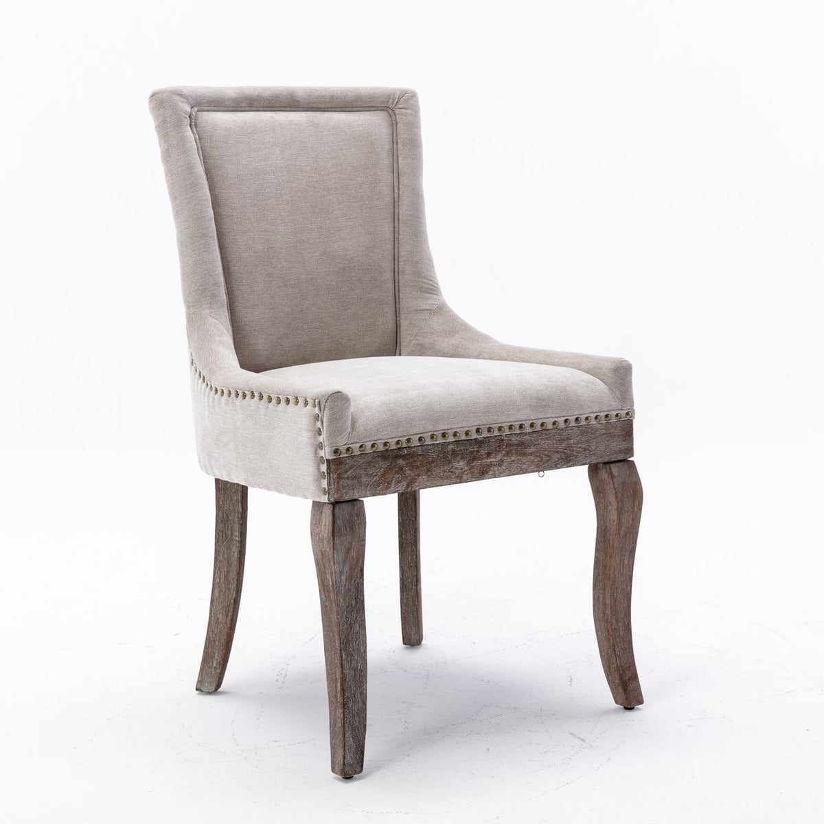A&A Furniture Ultra Side Dining Chair - Beige Set of 2