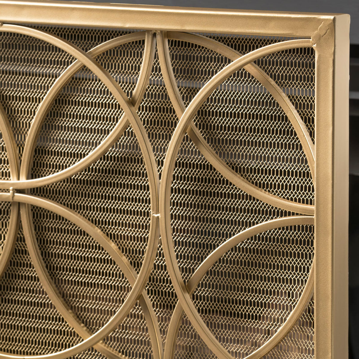 Gold Iron Fire Screen - Outdoor Garden Shade