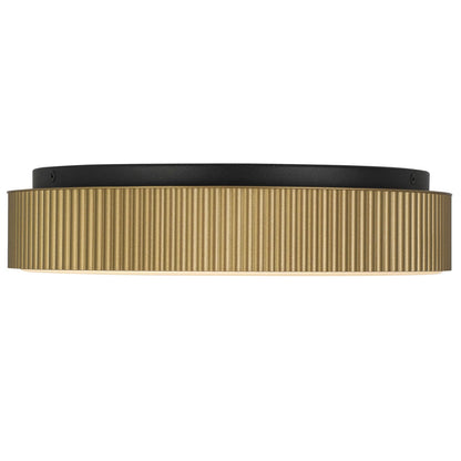 13 Inch Antique Brass LED Flush Mount - Bedroom Lighting