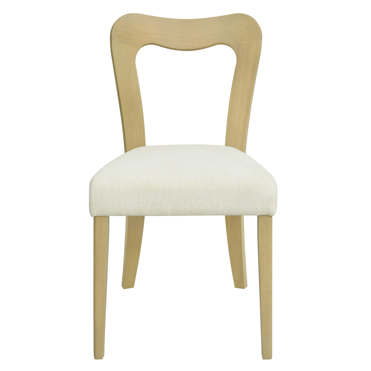 Beige Natural Ash Dining Chairs Set of 2