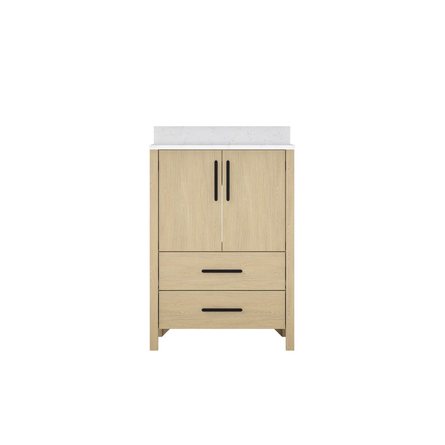 24" Bathroom Vanity Cabinet - Natural Wood Storage