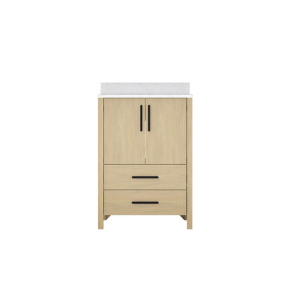 24" Bathroom Vanity Cabinet - Natural Wood Storage