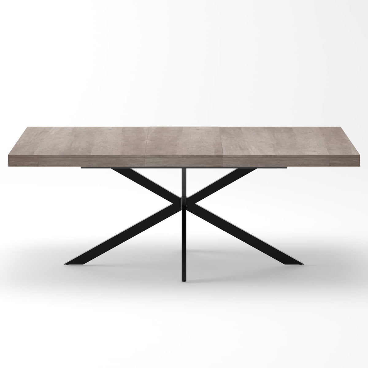 Retro Rectangular Stretch Dining Table - Gray Carole Top, Storage Included