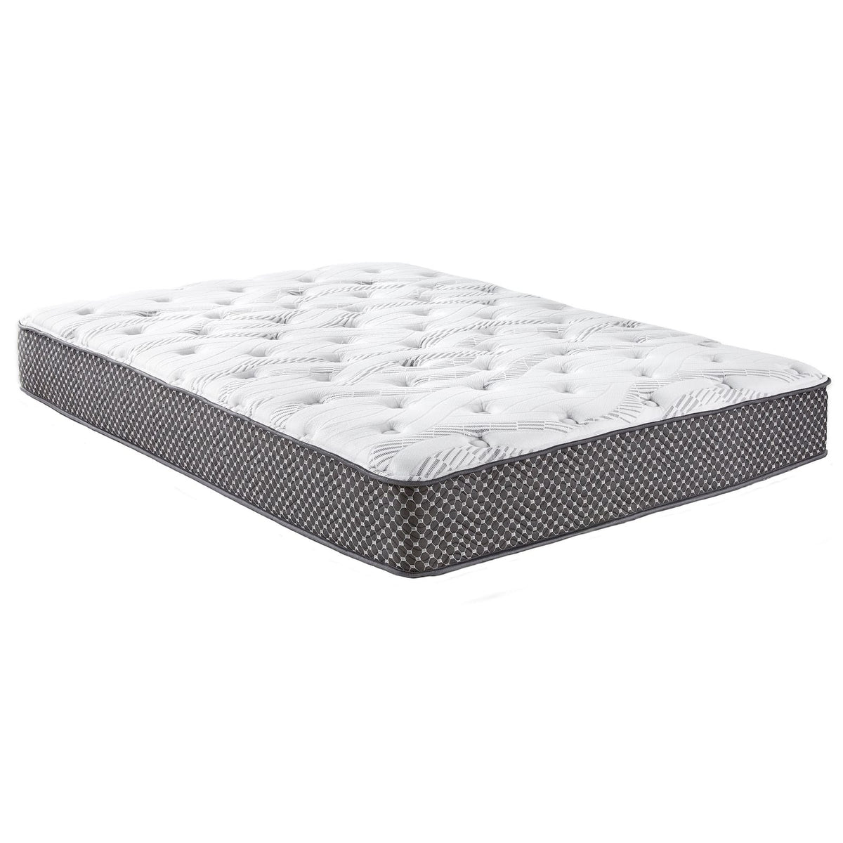 Full Size Foam Spring Mattress - Black White for Bedroom