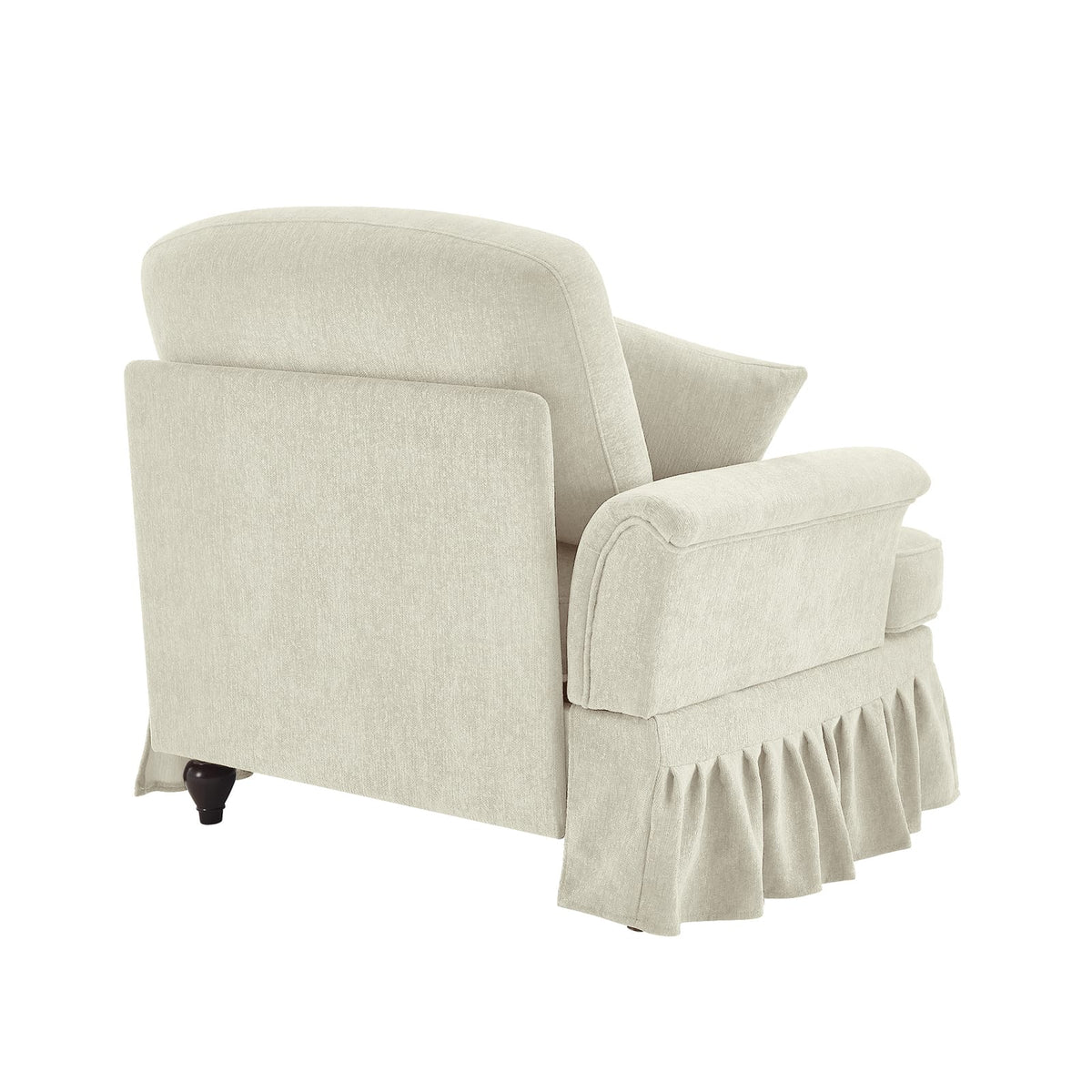 Beige White Chenille Sofa - 1 Seat Sectional