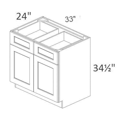 33" White Shaker Cabinet - Storage & Versatile Design