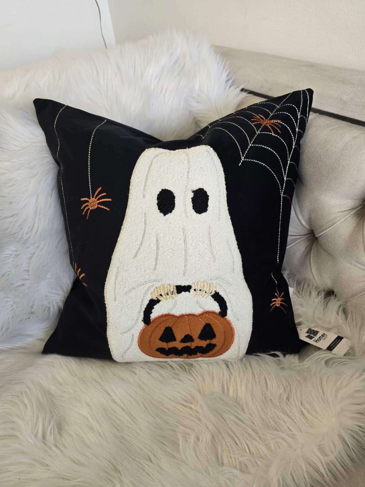 Halloween Ghost Throw Pillow Set - 20x20 Inch