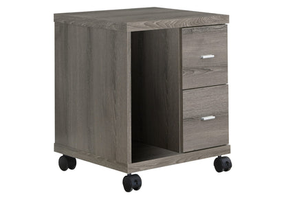 Taupe Rolling File Cabinet - Mobile Storage for Home Office