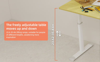 Adjustable Study Desk - Z-Shape, Poplar Wood