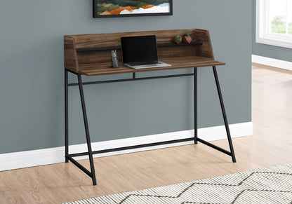 Brown Computer Desk with Hutch - 48" L Workstation