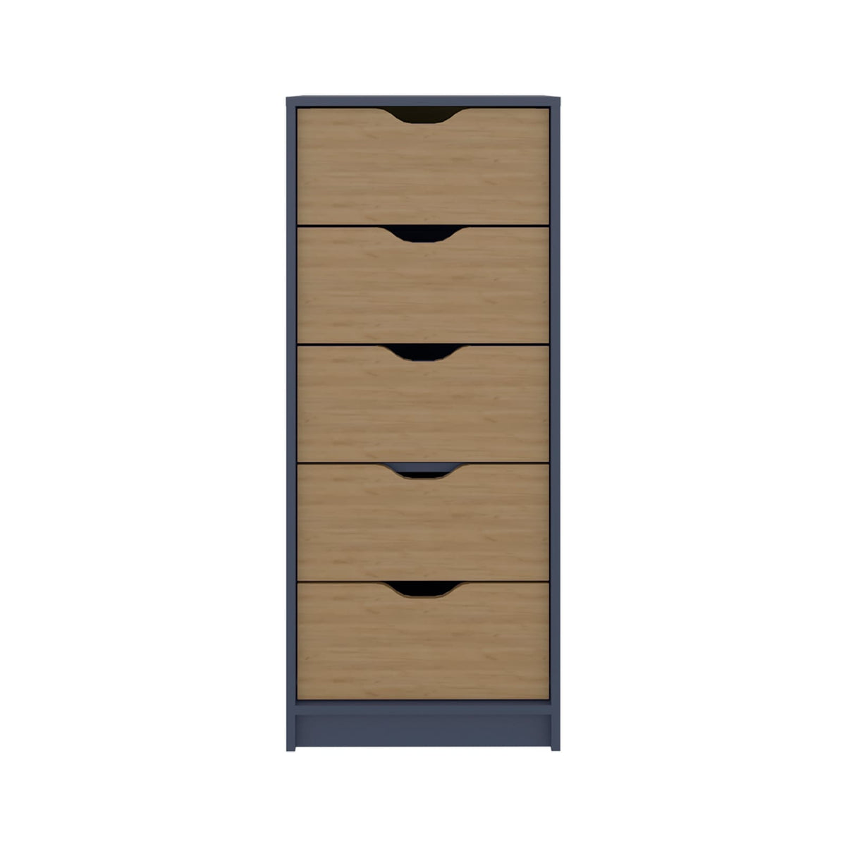 5-Drawer Tall Dresser Multicolor Particle Board Storage for Bedroom