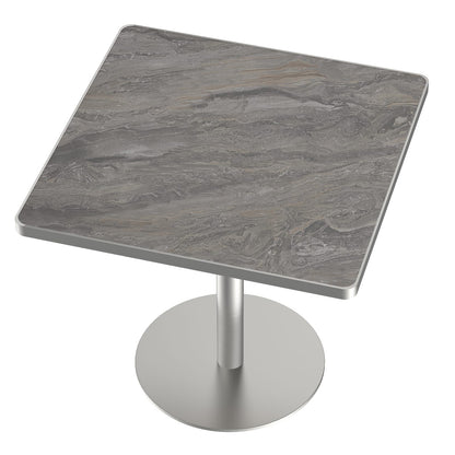 Square Modern Dining Table 31.5 inches Bistro Table Tulip Table with Faux Marble