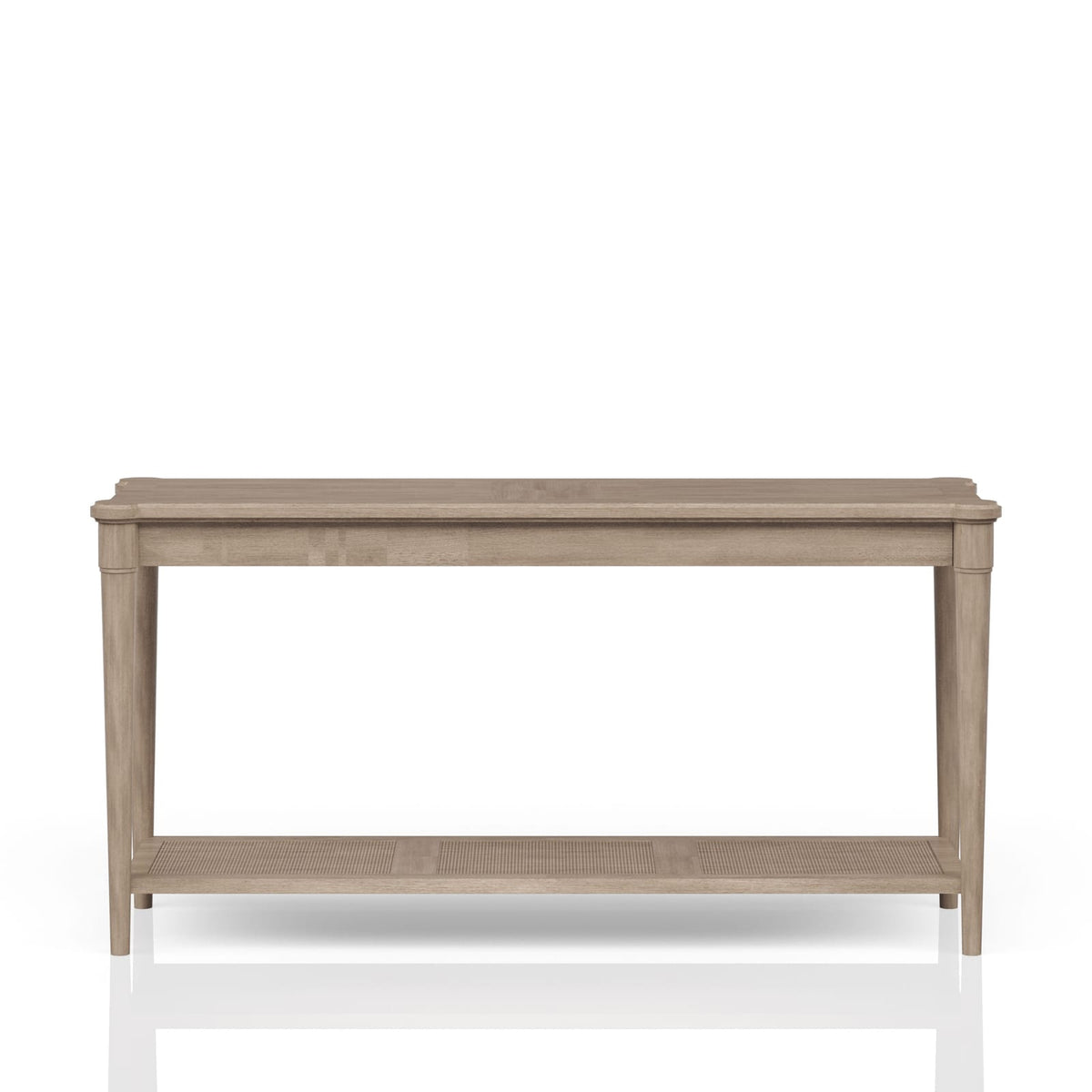 Sofa Table in Sand Finish - Storage & Style