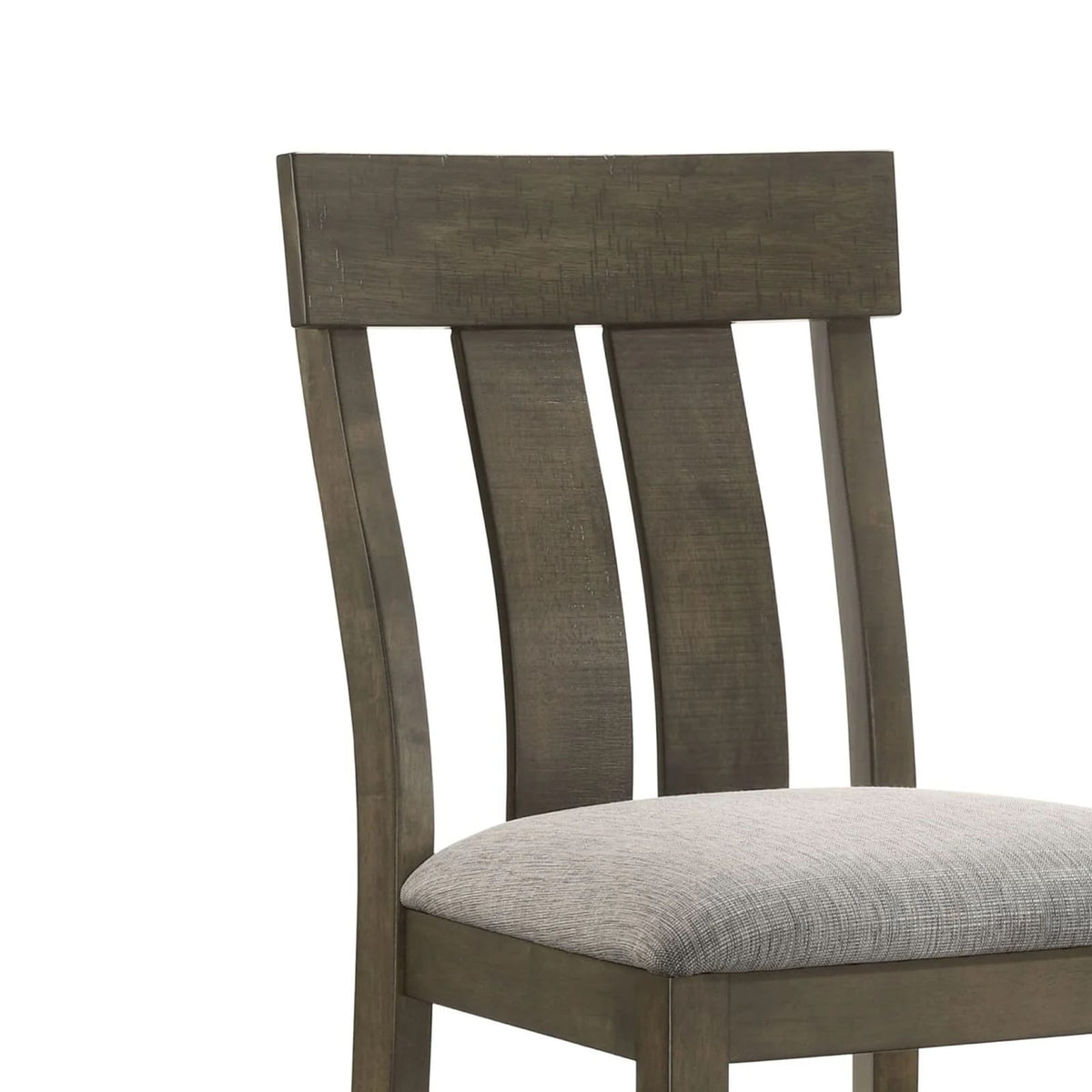 Omal Counter Height Dining Chairs Set of 2 - Brown Wood & Gray Fabric