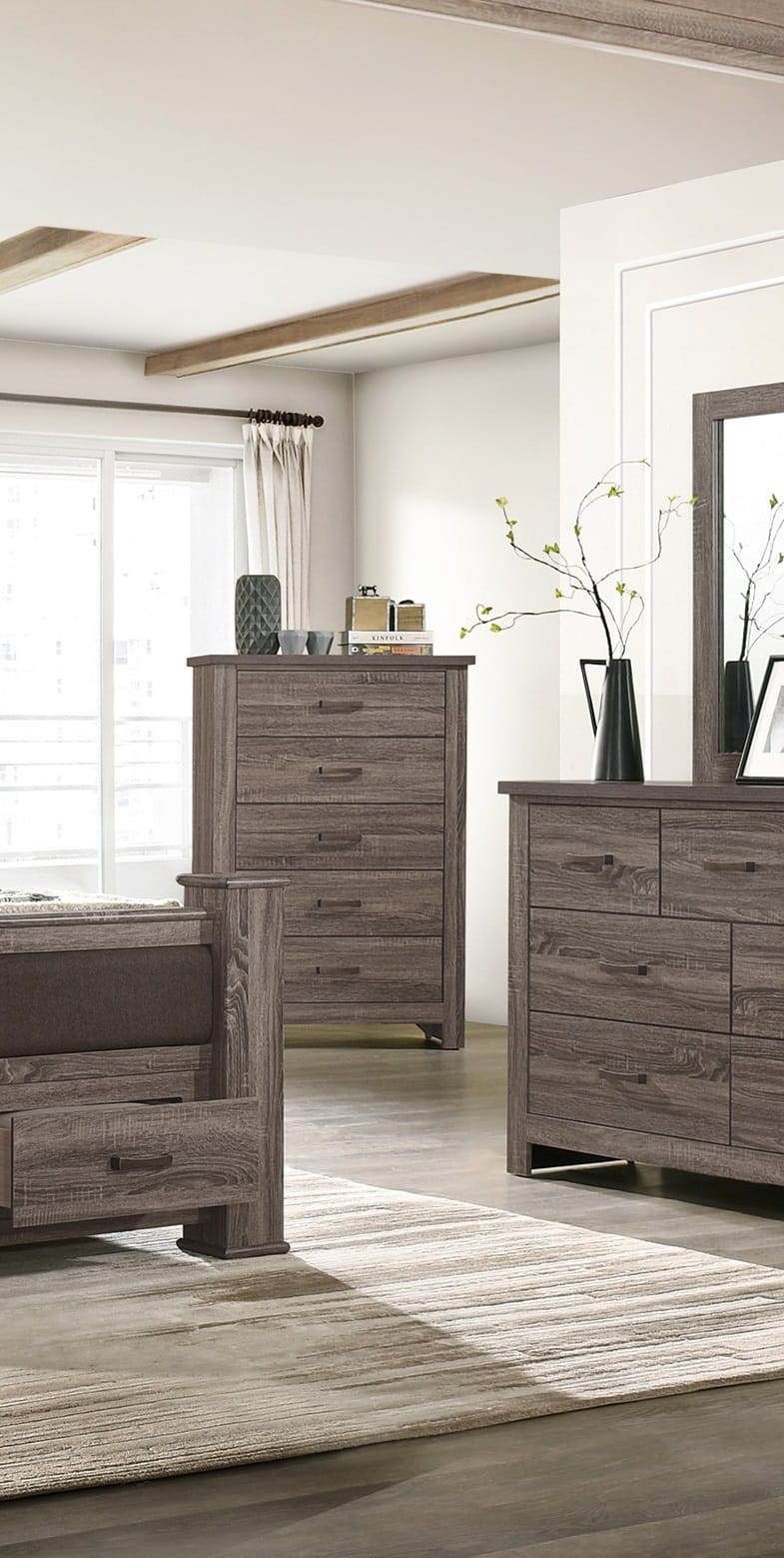 Natural Finish Bedroom Dresser - 34" W x 16" D x 49" H