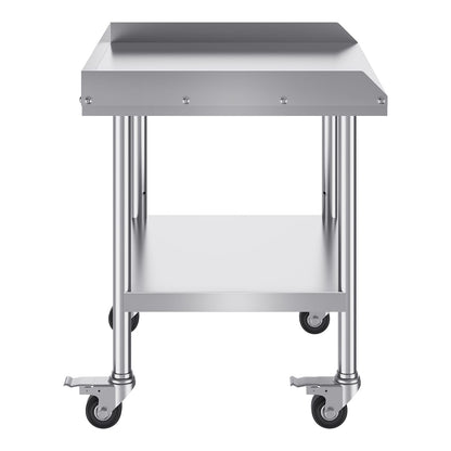 24 x 28 Inch Stainless Steel Work Table - Silver