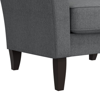 Gray Plywood Accent Chair with Boucle Fabric Upholstery for Living Room