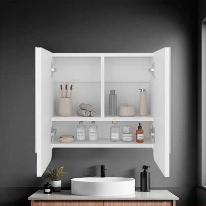 Wall Mounted White Bathroom Medicine Cabinet with Mirror