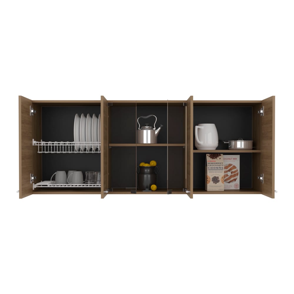 Beige Kitchen Wall Cabinet - 12.4 x 59.1 x 23.6" for Living Room
