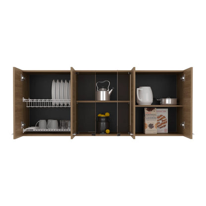 Beige Kitchen Wall Cabinet - 12.4 x 59.1 x 23.6" for Living Room