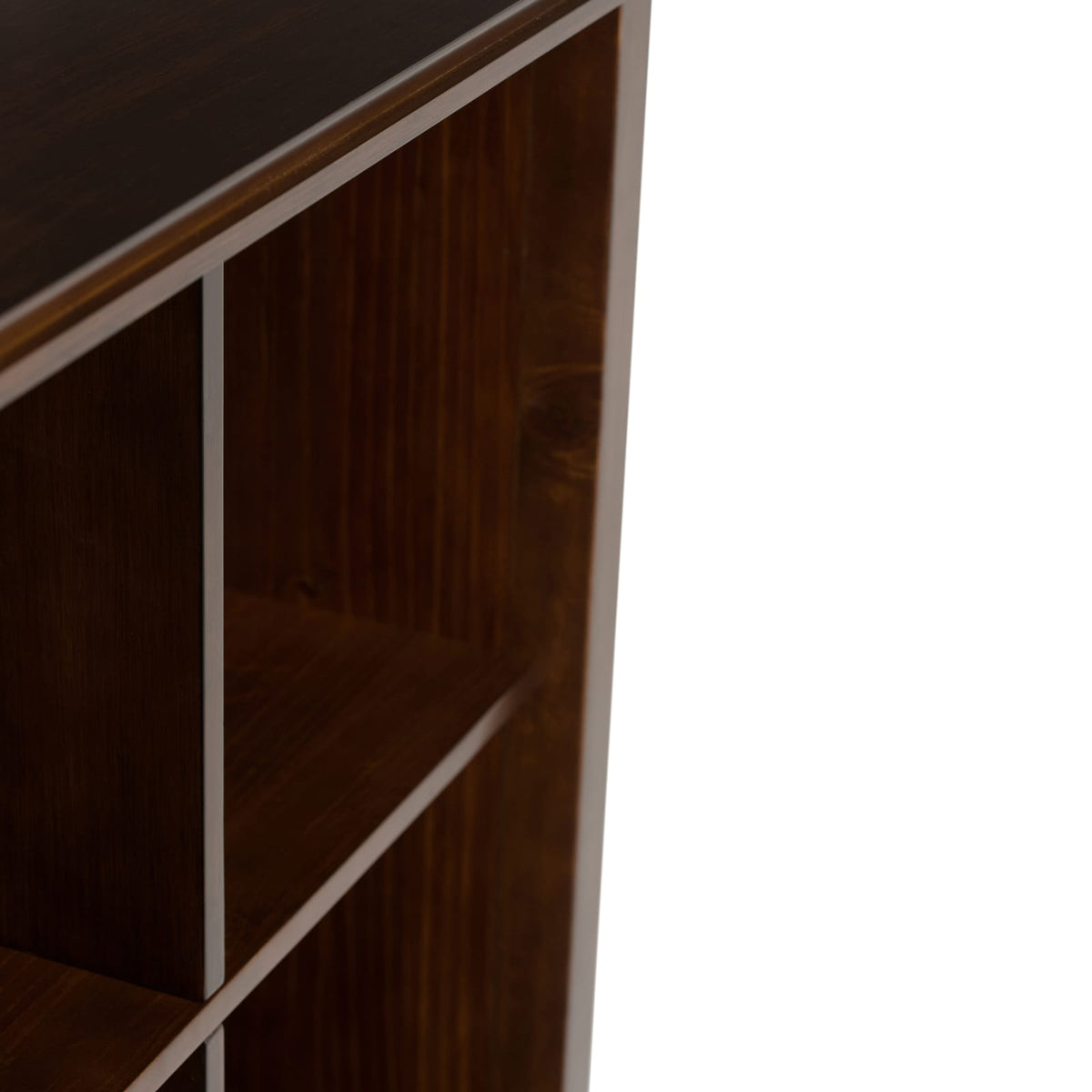Artisan 57 Inch Wide Solid Wood 8 Cube Bookcase - Dark Brown