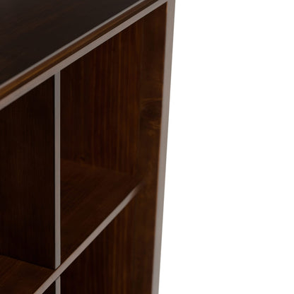 Artisan 57 Inch Wide Solid Wood 8 Cube Bookcase - Dark Brown