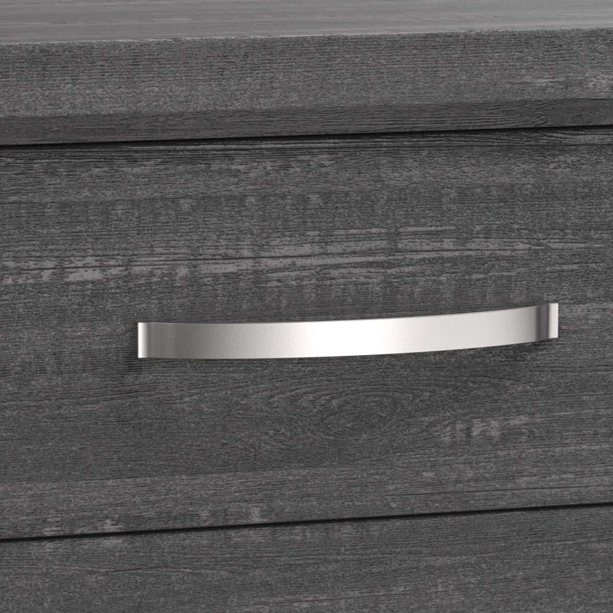 Gray Wood Nightstand with Two Drawers for Bedroom