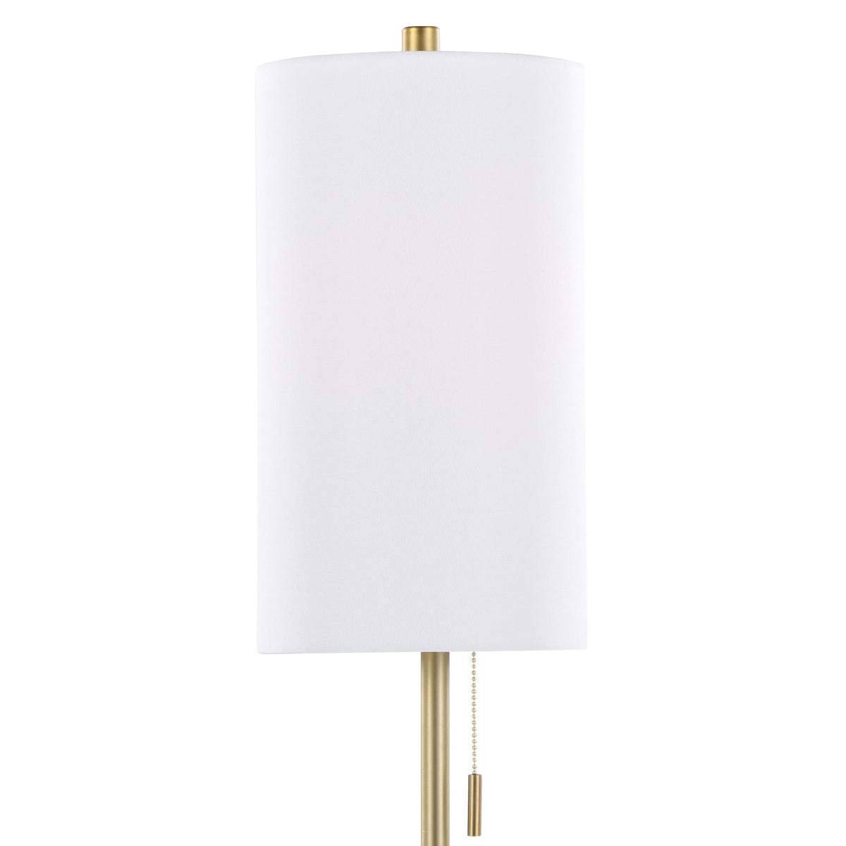 Gold & White Table Lamps - Set of 2 with USB Port