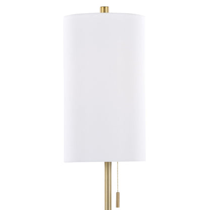 Gold & White Table Lamps - Set of 2 with USB Port
