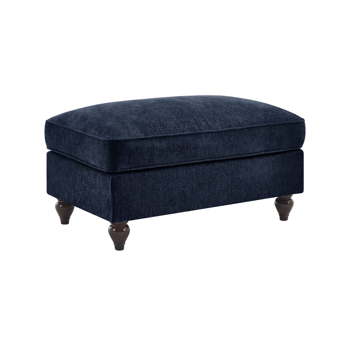 Blue Chenille Ottoman - 35.4" Sofa Ottoman