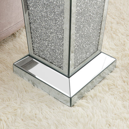 Silver Mirrored End Table - Elegant Accent Table