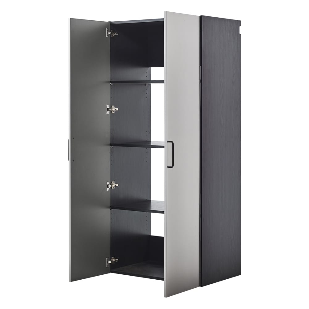 Astro Series 32" W Metal Wall Cabinet - Metallic Grey Wood
