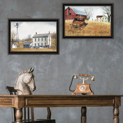 Wood & Paper Framed Wall Art - Multicolor Decor