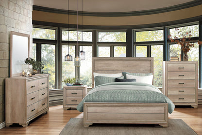 Natural Wood 6 Drawer Dresser - Bedroom Furniture
