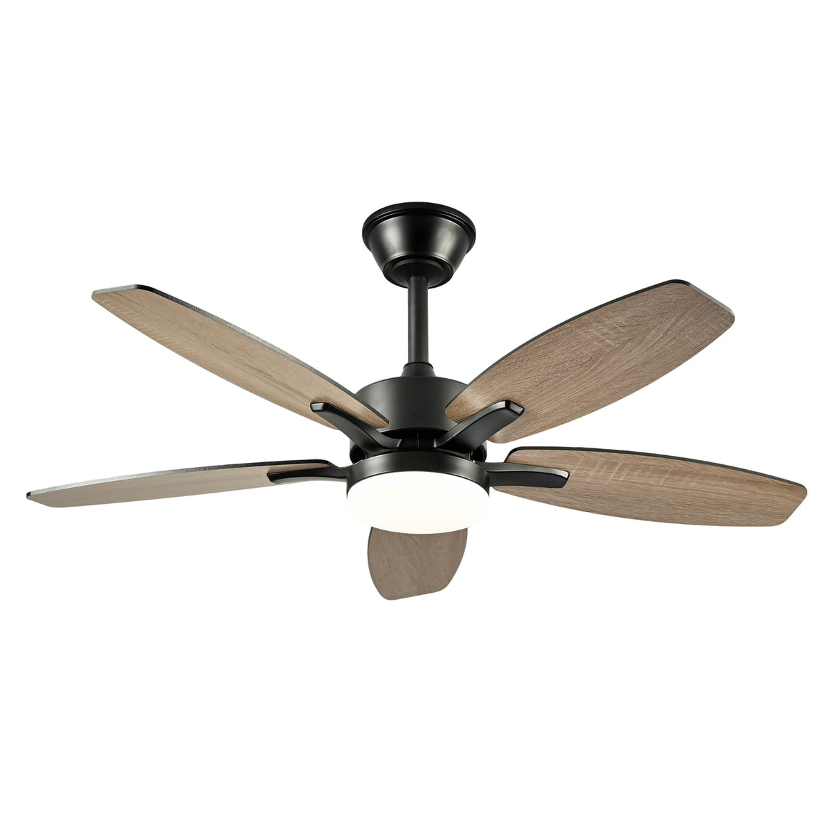42" Plywood Ceiling Fan with Lights - Matte Black